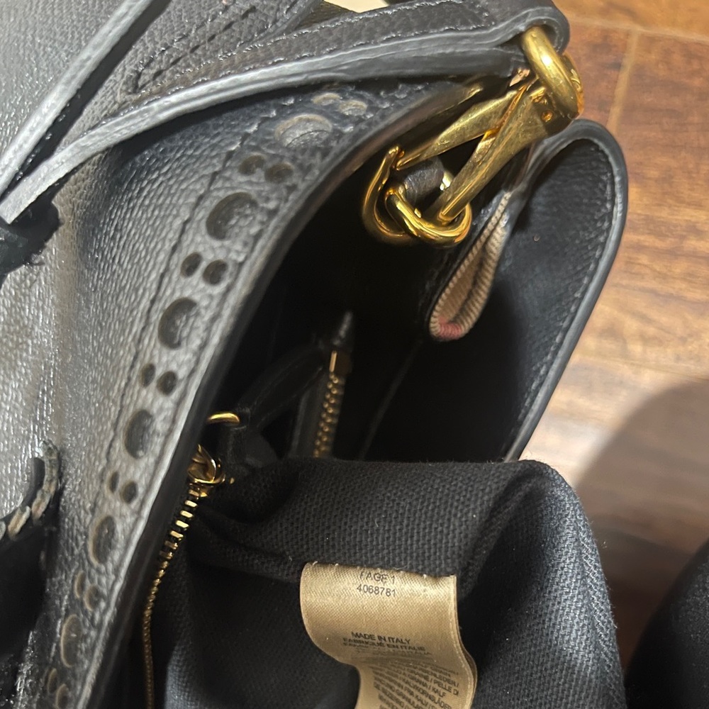 Burberry Large Brogues Banner Tote Leather House Check Canvas- dust bag and box - Picture 9 of 11